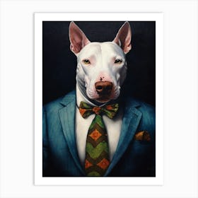 Gangster Dog Bull Terrier Art Print