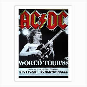 Acdc Fly On The Wall 1986 Poster, Concertposter Art Print