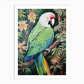 Ohara Koson Inspired Bird Painting Macaw 2 Art Print