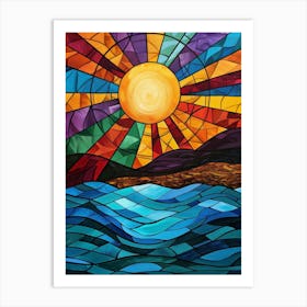 Stained Glass Painting Art Print