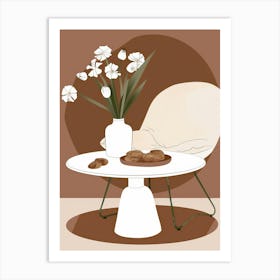 Table With Flowers 1 Art Print