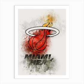 Miami Heat 3 Art Print