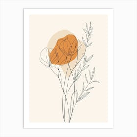 Abstract Flowers 1 Art Print