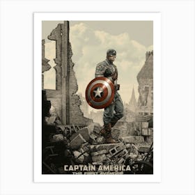 Captain America Movie And FIlm Art Print
