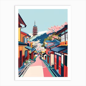 Nara Japan 3 Colourful Illustration Art Print