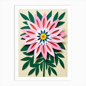 Cut Out Style Flower Art Edelweiss 1 Art Print
