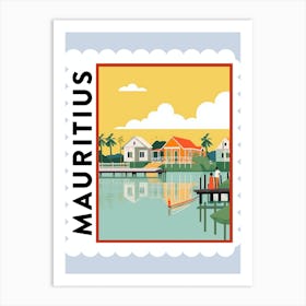 Mauritius 3 Travel Stamp Poster Art Print