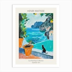 Henri Matisse Cat In Positano Pool Summer Painting Art Print