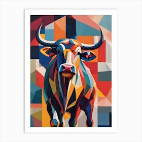 Absract Bull Art Print