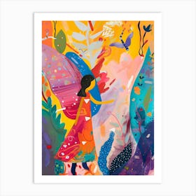 Matisse Inspired, Angel In The Forest, Fauvism Style Art Print