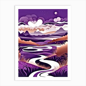 Purple Valley Art Print