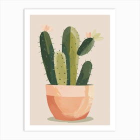 Gymnocalycium Cactus Minimalist Abstract 2 Art Print