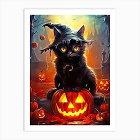 Halloween Cat 1 Art Print