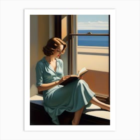 'Woman Reading A Book' 1 Art Print