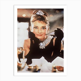 Hepburn In Breakfast At Tiffany S Art Print