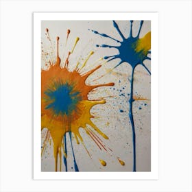 Paint Splashes Art Print