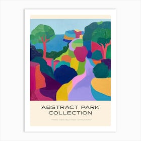 Abstract Park Collection Poster Parc Des Buttes Chaumont Paris 1 Art Print