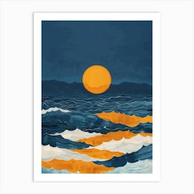 Sunset Over The Ocean 30 Art Print