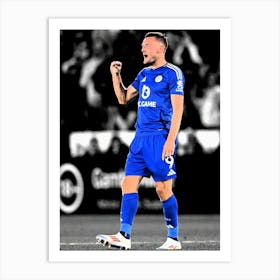 Jamie Vardy Of Leicester City Art Print