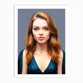 Portrait Of A Young Woman Art Print