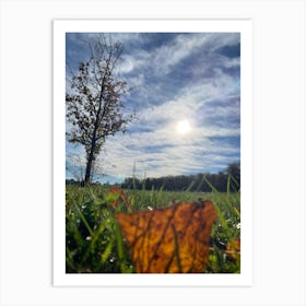 Autumn Leaves In The Grass Art Print