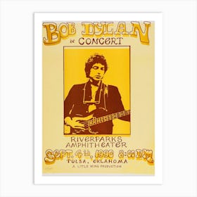 Bob Dylan Riverparks Amphitheater 1990 Art Print