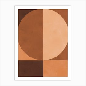 Brown geometric art 7 Art Print