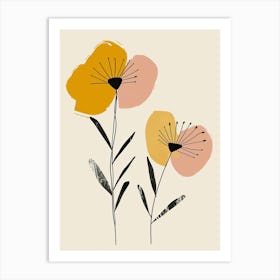 Perth Flower Market Boho Minimalist Style Art Print