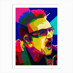 Bono U2 Singer Pop Art Wpap Art Print