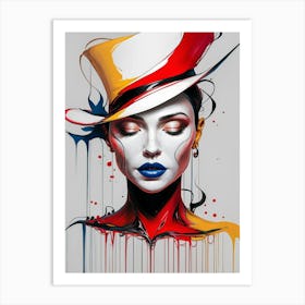 Woman In A Hat Art Print