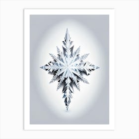 Crystal, Snowflakes, Marker Art 1 Art Print