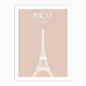 Pink Eiffel Tower Print Art Print