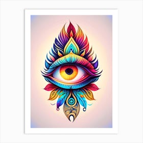 Spiritual Awakening, Symbol, Third Eye Tattoo 7 Art Print