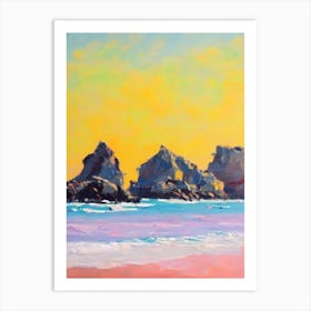 Plage De Palombaggia, Corsica, France Bright Abstract Art Print