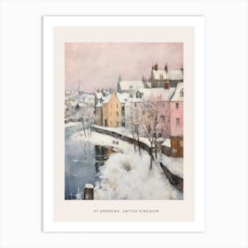 Dreamy Winter Painting Poster St Andrews United Kingdom 2 Art Print