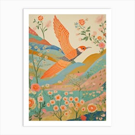 Maximalist Bird Painting Barn Swallow 1 Art Print