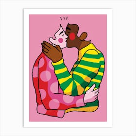 Kissing Couple 1 Art Print