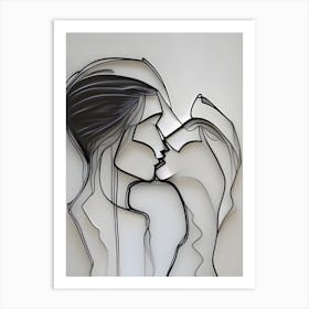 Kissing 1 Art Print