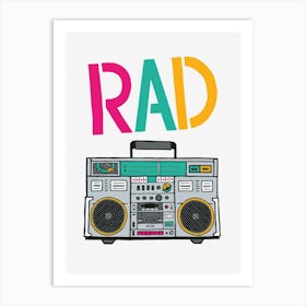 Retro Boombox 1 Art Print