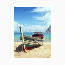 Boat On The Beach 2 Art Print