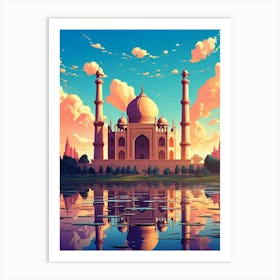 Taj Mahal Pixel Art 2 Art Print
