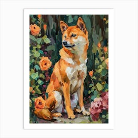 Shiba Inu Acrylic Painting 1 Art Print