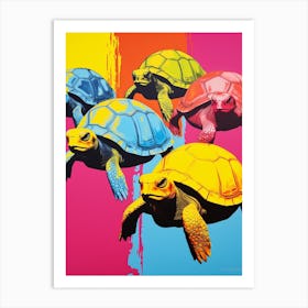 Sea Turtle Pop Art 4 Art Print