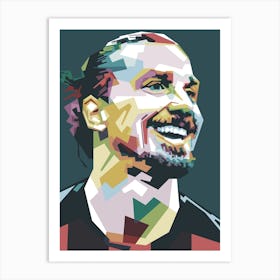 Zlatan Pop Art WPAP Art Print