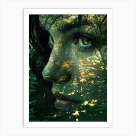 Girl In The Water Art Print