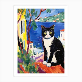 Painting Of A Cat In Hvar Croatia 2 Art Print