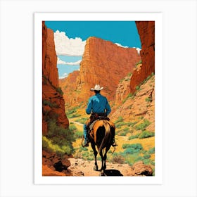 Cowboy In The Desert 1 Art Print