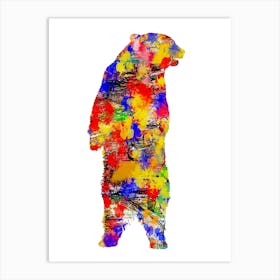 Animal Negative Space ― Bear Stand Art Print