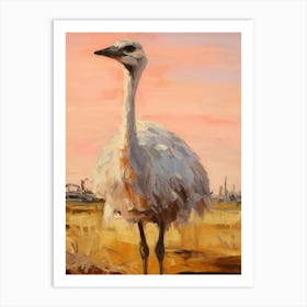 Bird Painting Ostrich 3 Art Print