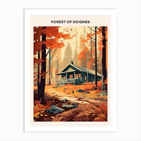 Forest Of Soignes Midcentury Travel Poster Art Print